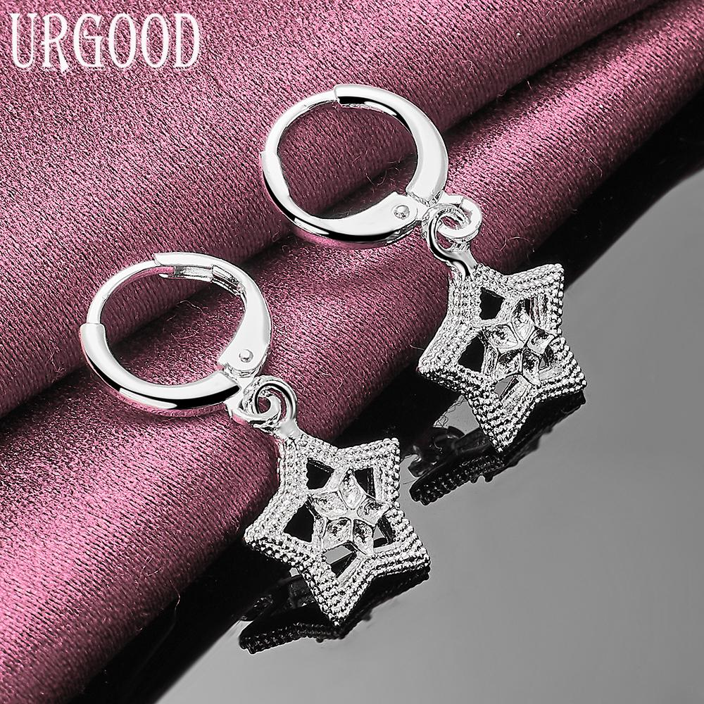 Boucles d'oreilles étoile en argent sterling 925 Zircon AAA Bijoux de mariage