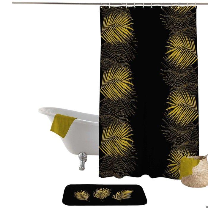 Rideau de douche Orbel noir et or