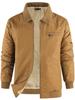 Herenjas van waterafstotend katoenen canvas met fleece voering (Amerikaanse maat)