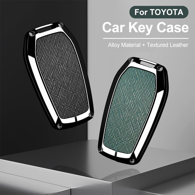 Zinc Alloy Car Key Case Cover For Toyota CHR Hilux Fortuner Land Cruiser 200 Camry Corolla Crown RAV4 Highland Accessories