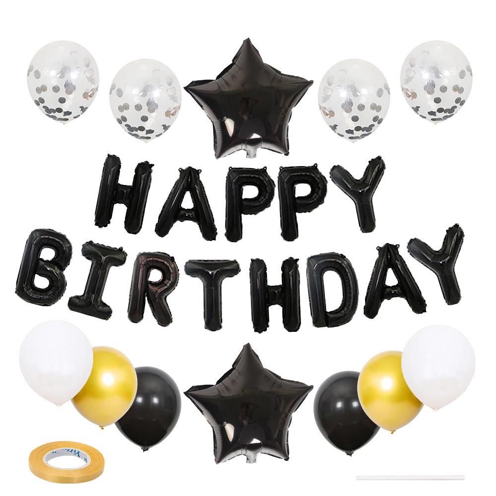 Cross-Border Birthday Party Balloon Set: 18-Inch Star Sequin Decoration