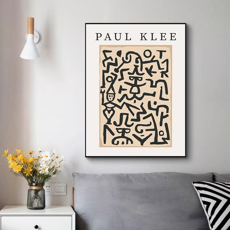 Modern Abstract Paul Klee Exhibition Posters Colorful Canvas Minimalist Canvas Painting Wall Pictures Art Home Living Room Decor