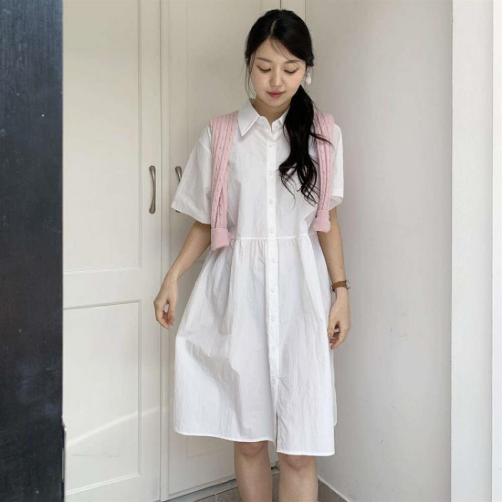 New Arrivals Open Run Women Simple Color Midi Dress