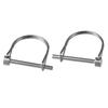 2Pcs Tiny 316 Stainless Steel Full Marine Grade 3/16" X 1.97" Spring Buckle Pin Shaft Locking Pin D-shaped Safety Coupler Pin