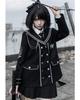 JIURUN Uniform Lolita Gothic Lolita Military Halloween Anime Mori Girl Pleated Skirt and Gothic Plus Cute Skirt Coat Tie Size Costume, Uniform,