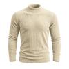 Men's Thermal Mock Neck Knit Sweater Casual Ribbed Pullover Tops for Fall Winter Daily Wear Streetwear Slim Fit Knitwear
