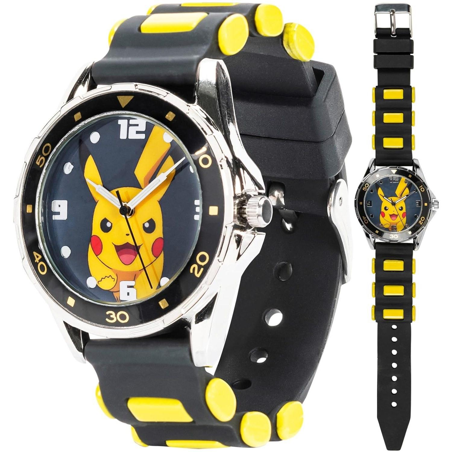 Pokemon Boys Analog Quartz Watch Rubber Strap Black 21 (Model POK9056AZ)