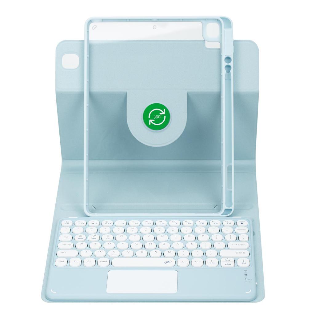 iPad 10th Gen 360° Rotating Leather Case with Touch Keyboard & Pen Slot