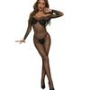 Plus Size Female Jumpsuit Transparent Bodysuit Women Mesh Clothing Stockings Sexy Lingerie Suit Lace Pajamas Thigh High Fishnet