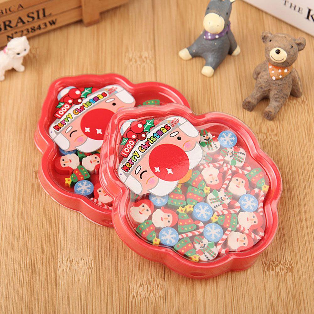 Skolkontor söt tecknad bricka jultomten brevpapper Eraser