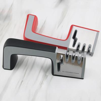 Mutfak Bıçağı Bileyici 4'ü 1 Arada Bıçak Makas Manuel Mutfak Bileme Taşı Her Boyuttaki Bıçak için