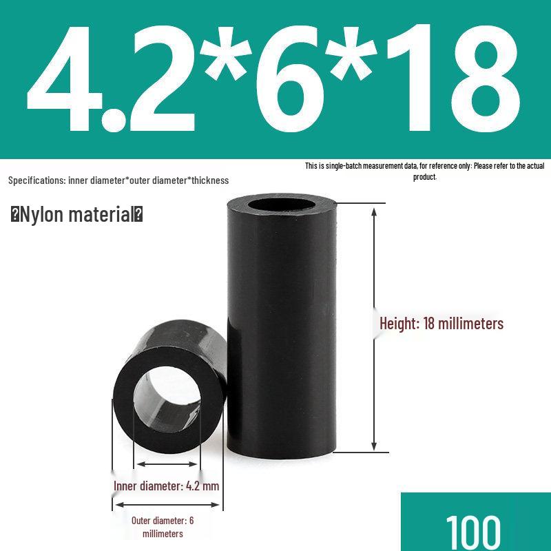 Nylon Wear-Resistant Hollow Cylindrical Spacer Sleeve and Bearing Bushing