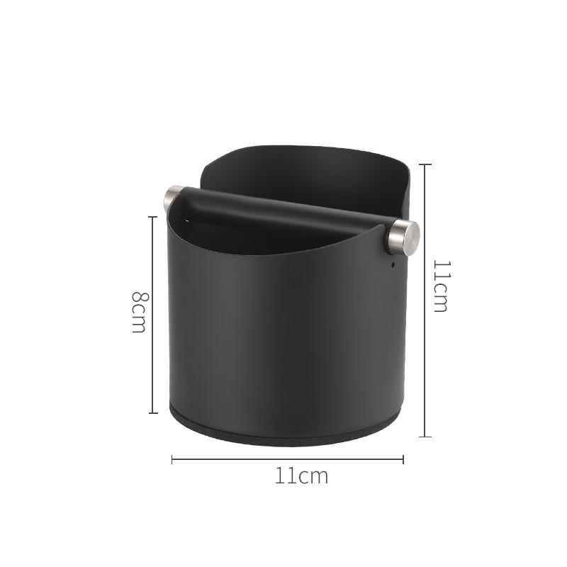 Espresso Knock Box Barista Style Stainless Steel Coffee Grounds Knock Box With Removable Knock Bar and Non-Slip Rubber Base