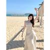 Sophisticated Temperament Socialite Lady Dress Summer New Suspender Ruffle Edge Long Dress Birthday Dress Dress