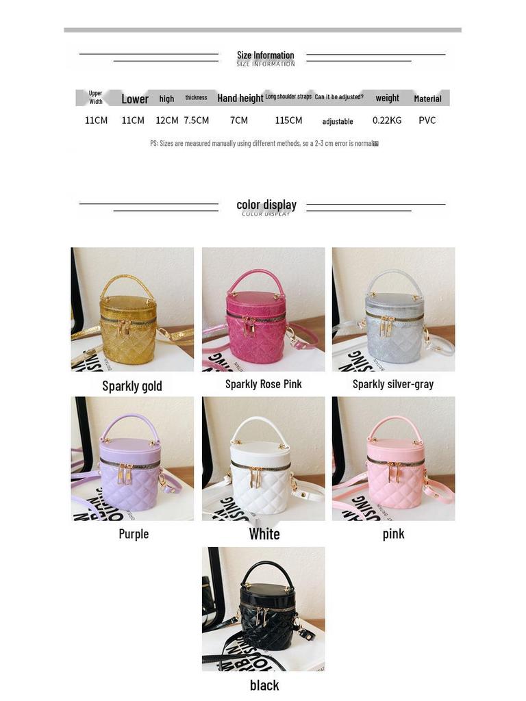 2025 Kids' Jelly Mini Cylinder Crossbody Bag – Cute, Stylish Small Handbag for Makeup & Accessories
