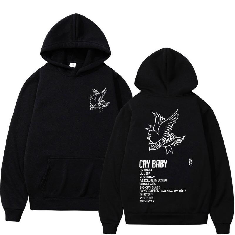 Rapper Lil Peep CryBaby Musikalbum Hoodies Herren Damen Mode Hip Hop Übergroßes Sweatshirt Herbst Winter Fleece Warm Pullover