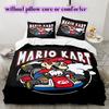 Mario Cartoon characters Cartoon Bedding Set Duvet Cover 3pcs Print Children Gift Extra Large Various Sizes Available