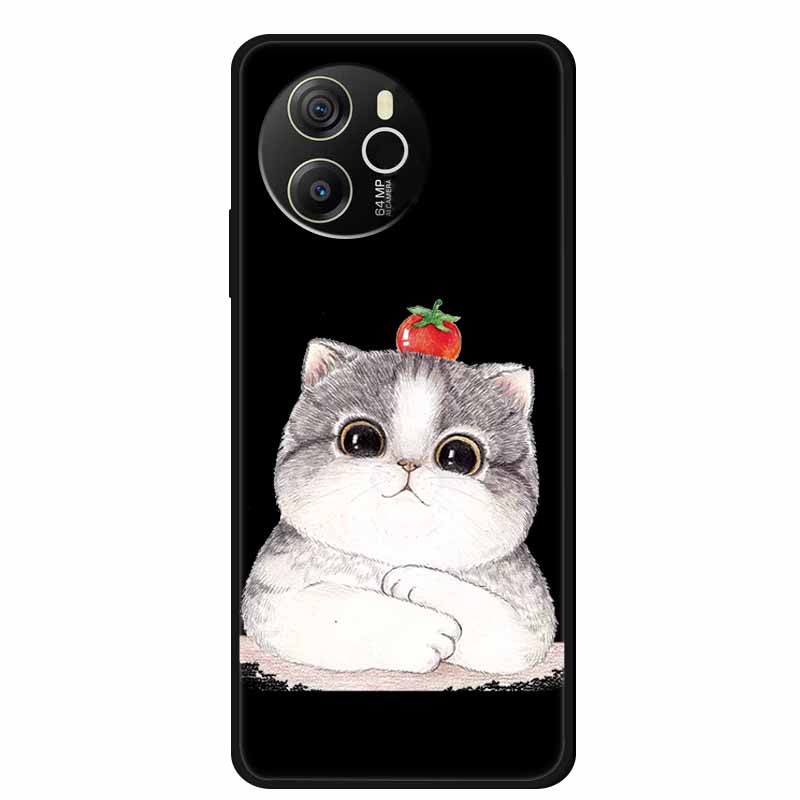 Coque For Blackview Shark 8 Case Cute Cartoon Black Silicone Soft Phone Cases For Blackview Shark 8 Back Cover Case Shark8 Funda