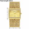 Luxus Quarz Armbanduhr Stahlarmband Quadratisches Zifferblatt Armbanduhr Quarzwerk Strass-Dekor Damen Armbanduhr für Frauen