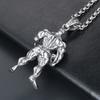 Men Gym Bodybuilder Pendant Necklace Muscle Fitness Expert Sports Necklace