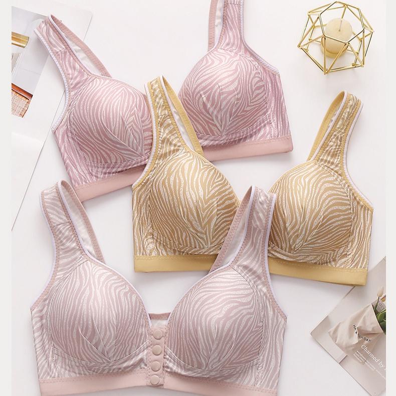 Großer BH mit Knopfleiste vorne, Sexy Leopardenmuster, Sammel-BH, Spitzen-Haltewäsche, Atmungsaktiver BH ohne Bügel