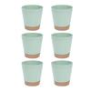 6 Peças Vaso Auto Irrigável Design de Fivela Furo de Drenagem Lateral Plástico Vaso para Plantas de Interior Vaso de Flores para