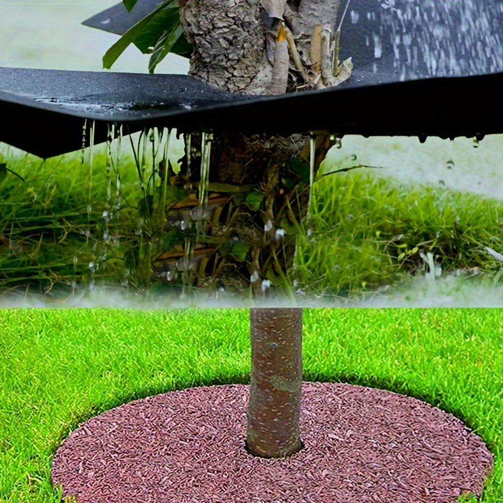 Nonwoven Tree Ring Cover Weed Barrier Landscape Fabric Breathable Durable Mulch Mat For Garden Plant Protection