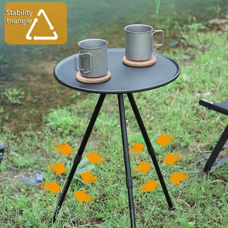 Camping Rundtisch Outdoor Tourist Tragbar Faltbar Leicht Aluminiumlegierung Selbsthebender Tisch Outdoor Zubehör