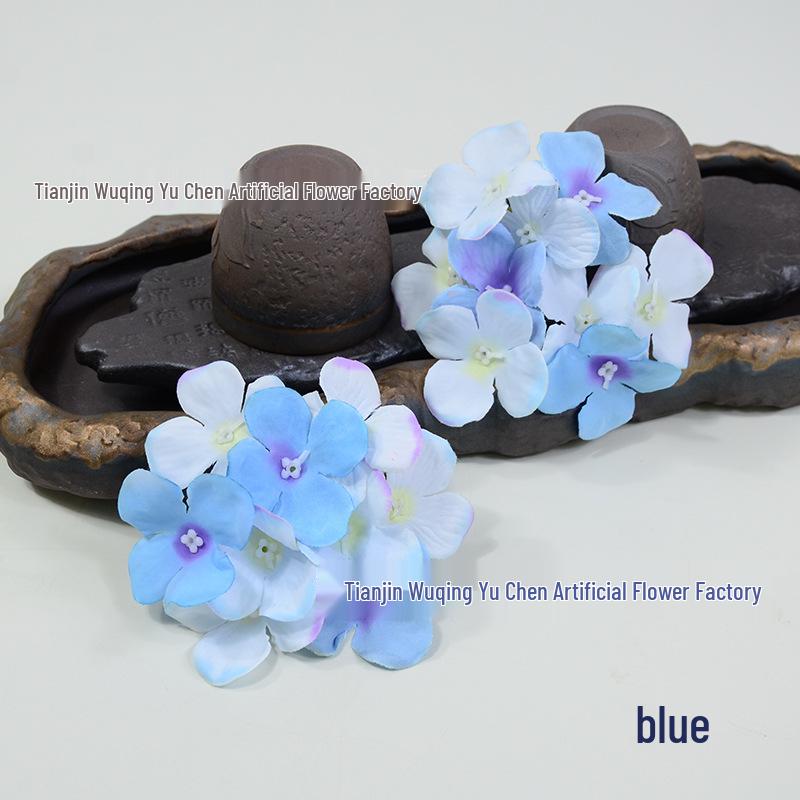 Small Hydrangea Flower Heads for Wedding Decor, Wall Arrangements & Bride Wreaths - 9 Heads