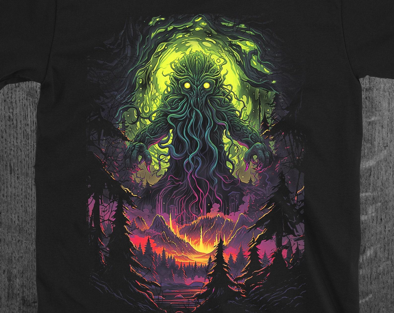 Cthulhu T-Shirt - Cosmic Horror Lovecraftian Design for Fantasy Fans XL