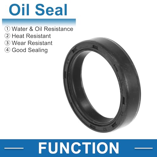 A ABSOPRO Oil Seal TC Seal Ring Rotary Shaft Seal 25x32x7mm High Pressure Nitrile Rubber Black 5pcs