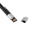 Ultrajemný 2 v 1 U Disk+Guľôčkové pero USB2.0 Flash Disk Pero(Čierna 32G)