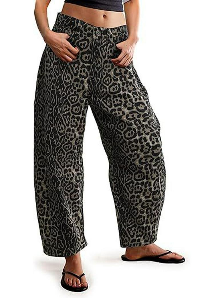 2024 Autumn Women s Casual Loose Straight Leg Mid-Waist Jeans Large