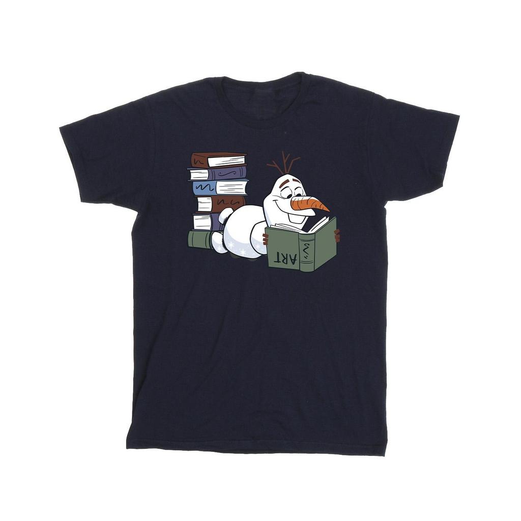Frozen II Mens Olaf Reading Cotton T-Shirt