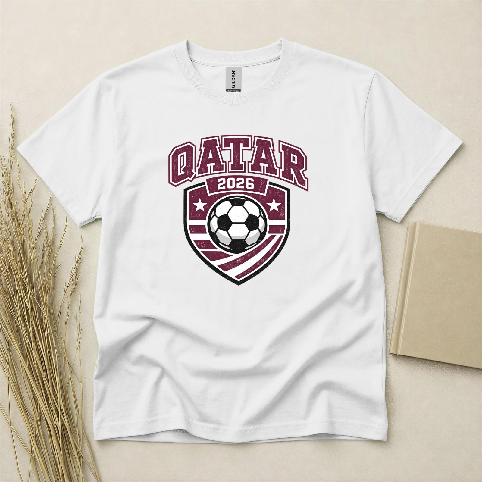 Qatar 2026 Football Fan T Shirt Soccer Supporters Gildan Cotton Family Top XXL