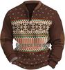 Men's Christmas Snowflake Tree Print Hoodie - Autumn 2025 Edition