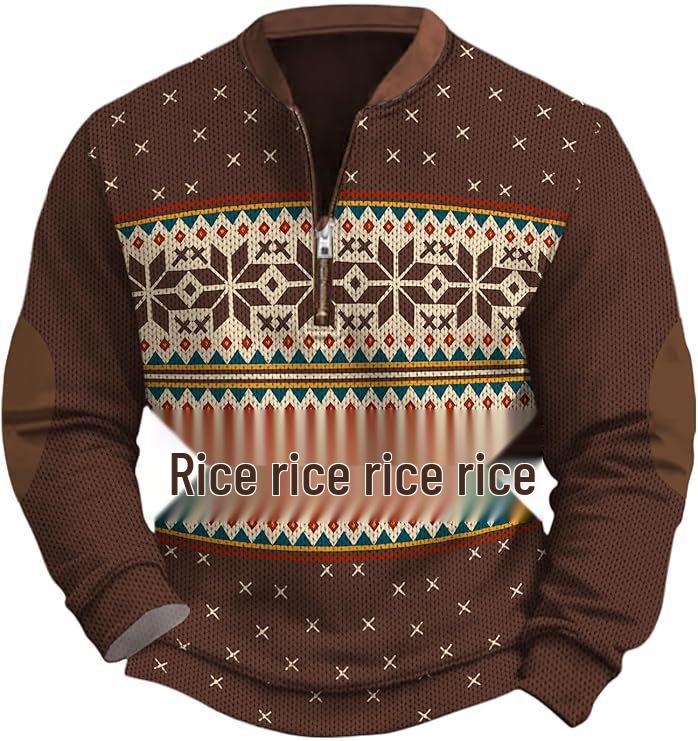 Men's Christmas Snowflake Tree Print Hoodie - Autumn 2025 Edition