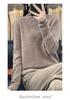 Women's Plus Size Mock Neck Wool Sweater: Soft, Skin-Friendly, Rolled Hem, Perfect for Autumn & Winter.
