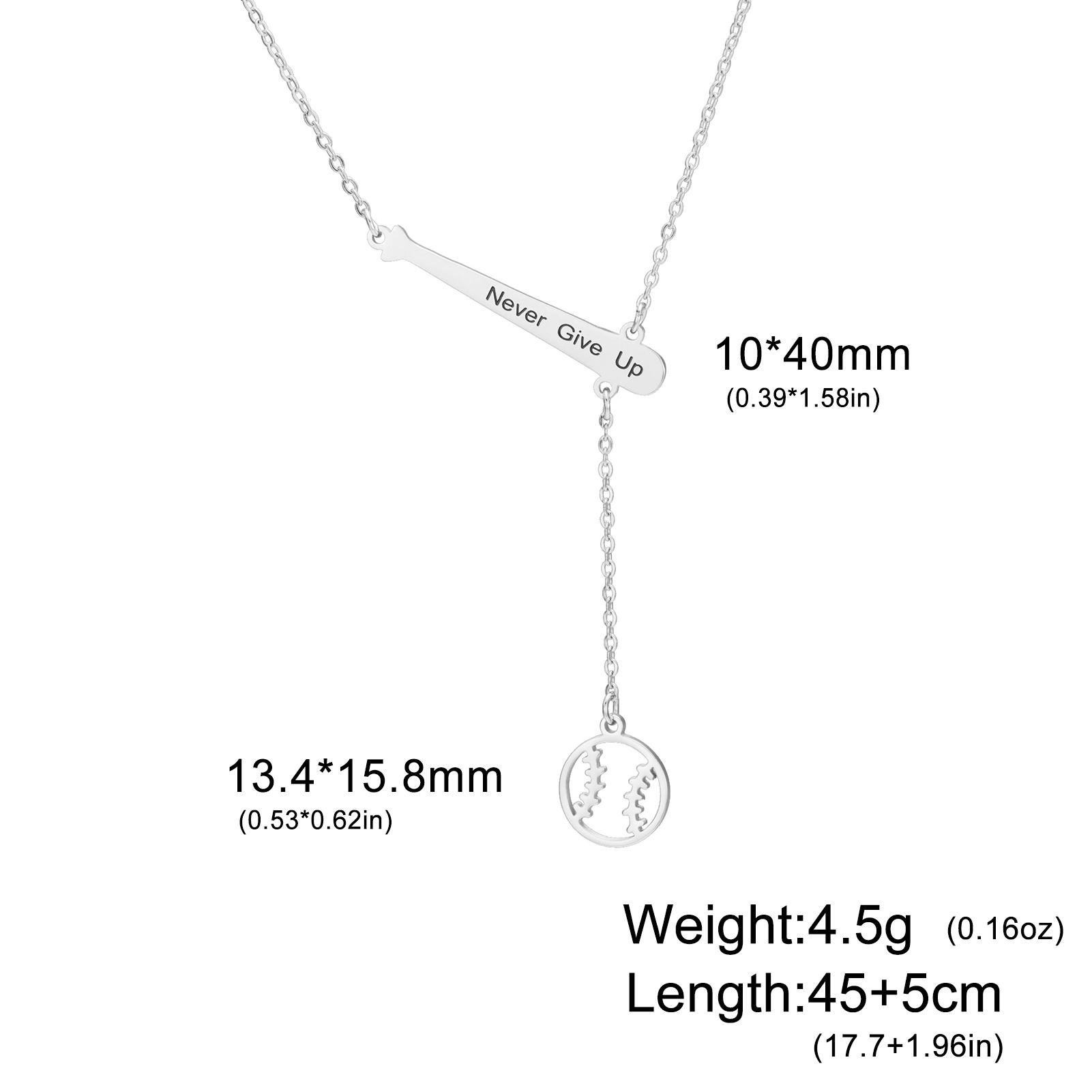 

My Shape Trend Sport Style Pendant Necklace for Women Baseball Golf Charm Choker Stainless Steel Waterproof Chain Jewelry Gifts