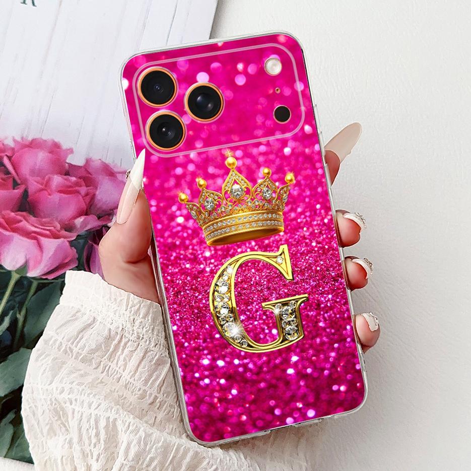 For Apple iPhone 17 Pro Max Case New Luxury Crown Letters Cover Soft Silicone Phone Case For iPhone 17 Air iPhone17 Pro Max Bags