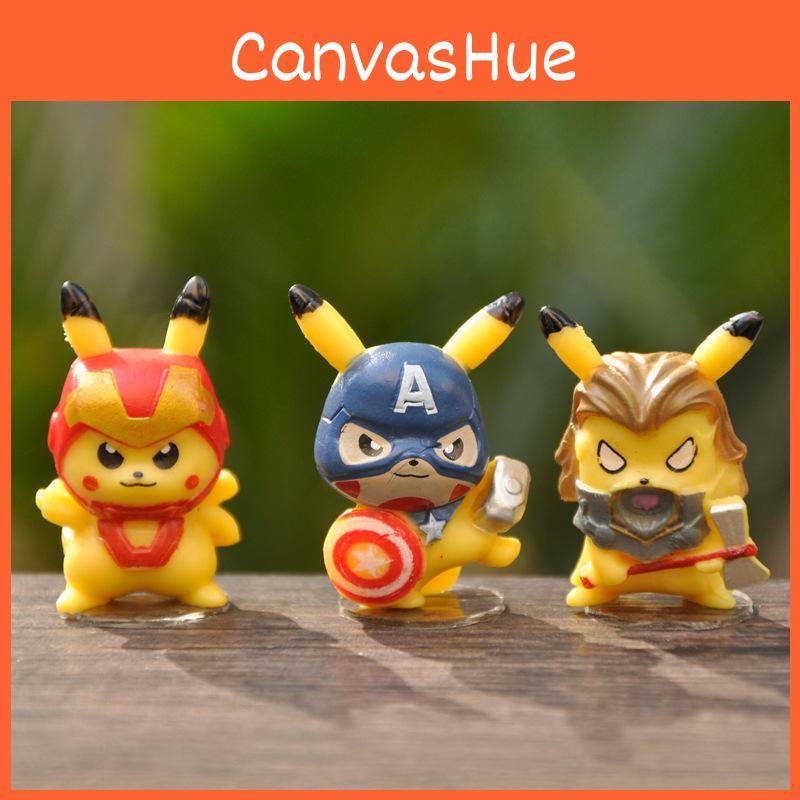 Cartoon Anime Avengers Pikachu Mini Doll Desktop Micro Decoration Landscape