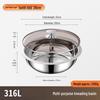 Utoo 304 Edelstahl geteilter Hot Pot