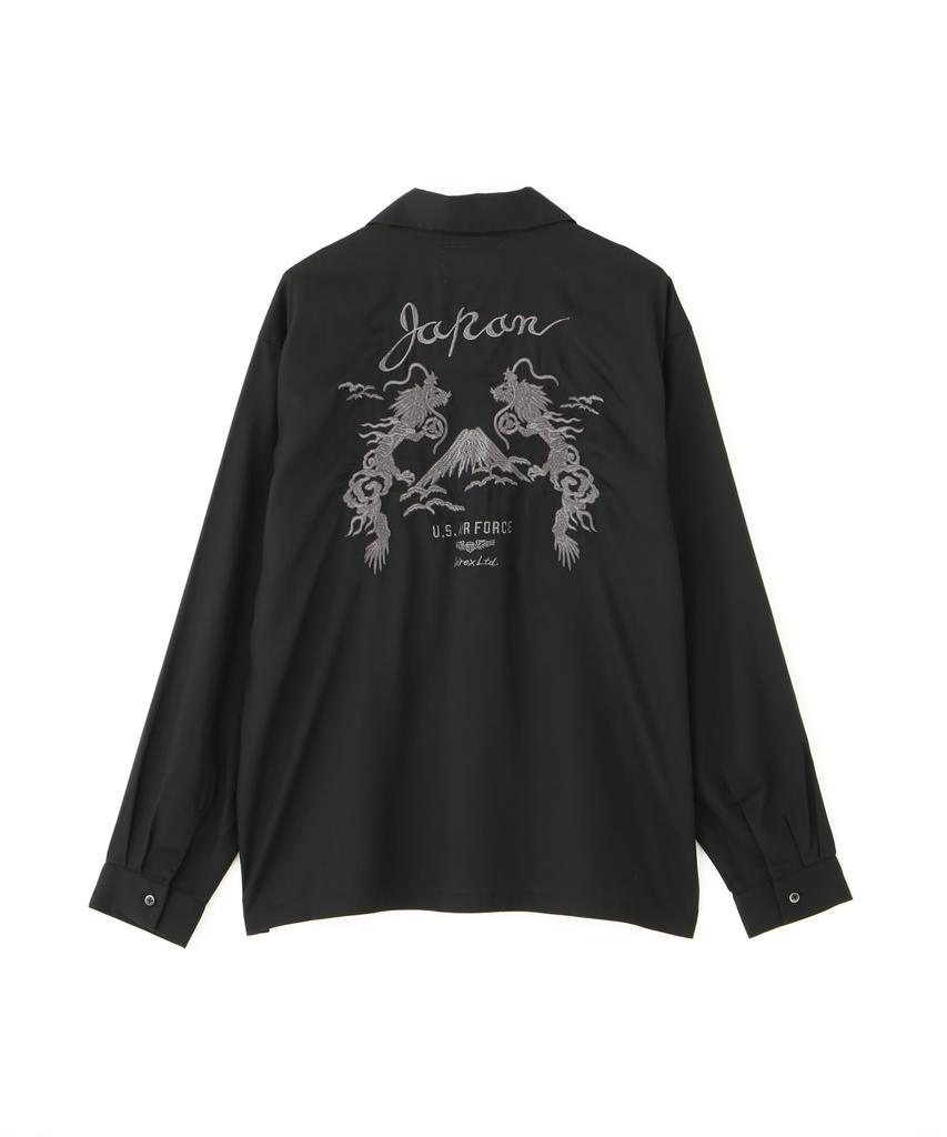 Avirex Double Dragon Souvenir Shirt XL 010 Black (Web Exclusive) Men's 783-5120010