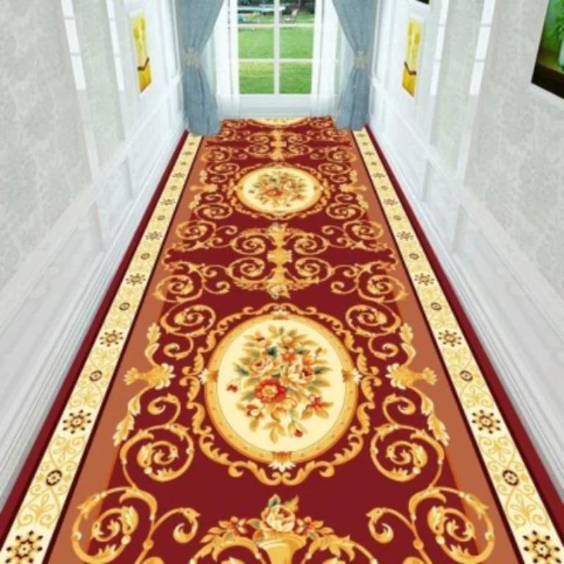 Hotel Hallway Red Carpet Home Corridor Long Rug Soft StairS Carpet Entrance Floor Track Door Mat Wedding Aisle Runner Rug