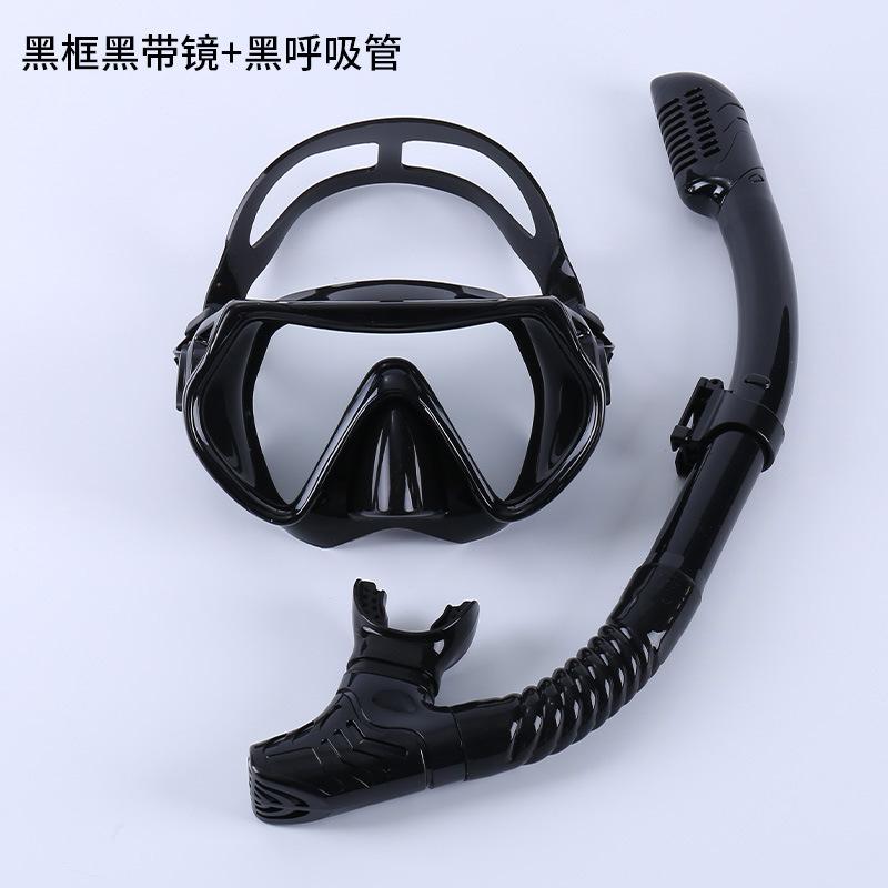 Set Scufundări pentru Adulți Noi Snorkel Cadru Mare Silicon Sticlă Călită Lunetă Echipament Respirație Subacvatică Asistată Stil Liber