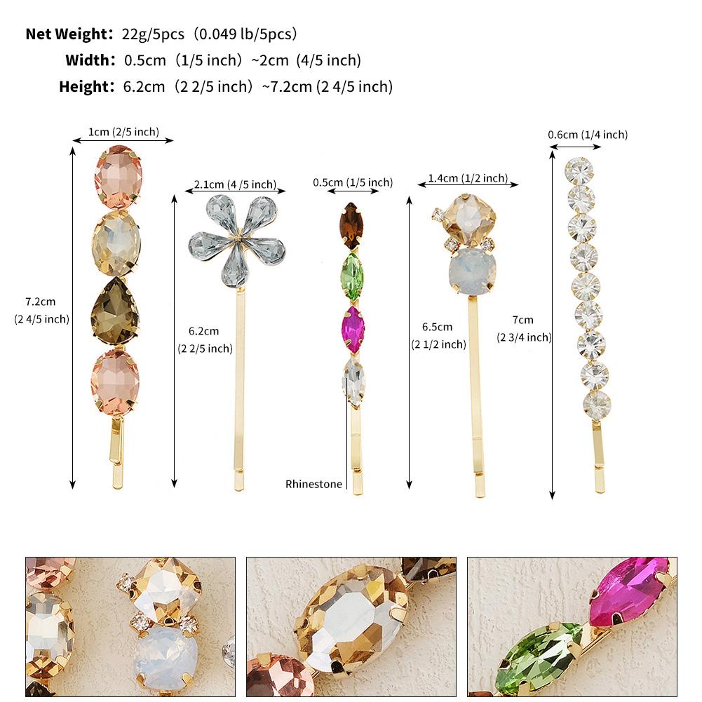 Upscale Luxurious Crystal Zircon Hair Clip Temperament Elegant Wild Hair Pins Leisure Prom Street Beat Personality Retro Hair