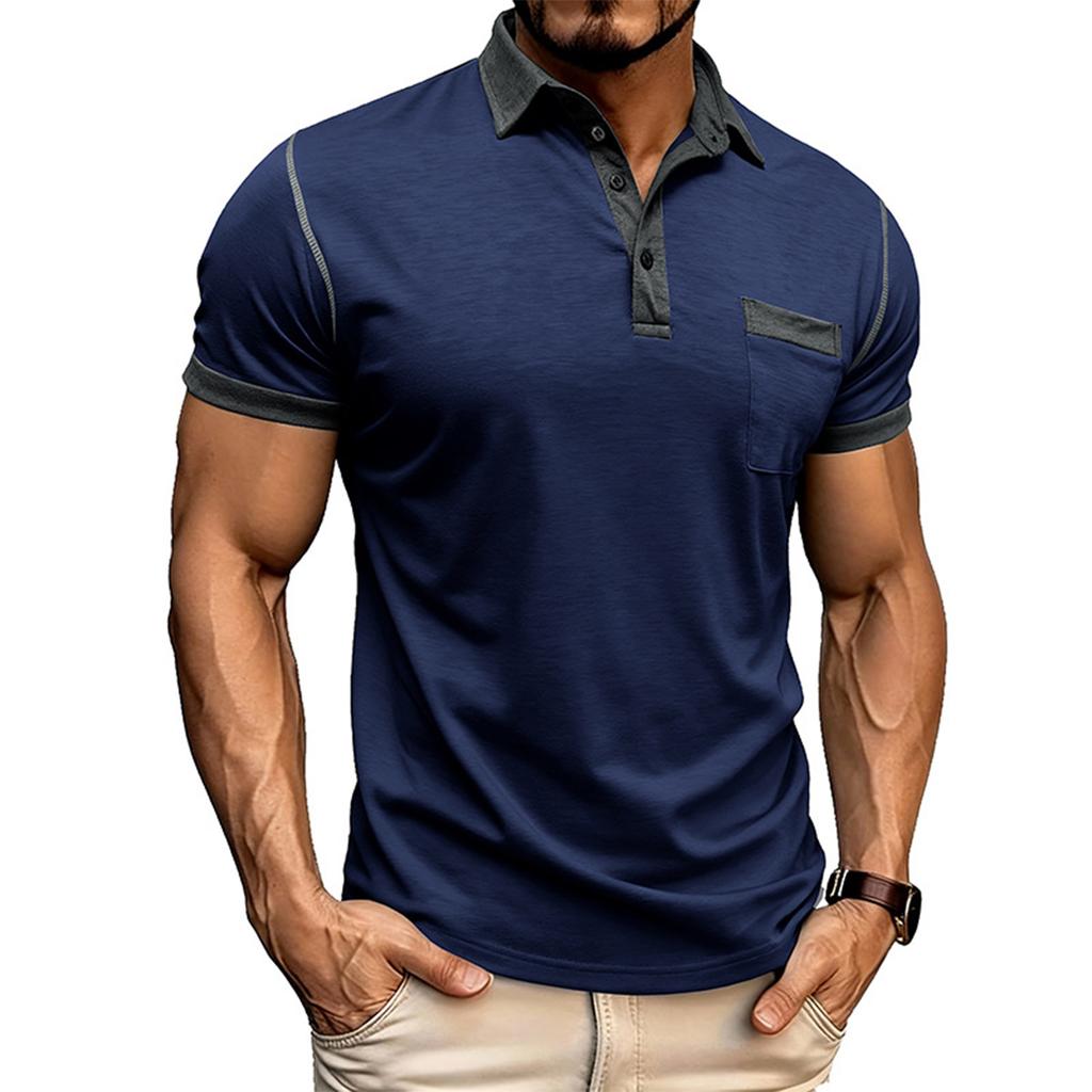 Men's Casual Button-Down Collar Short-Sleeve Shirt