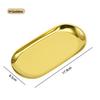 Nordic Gold Oval Plate Jewelry Box Key Tray Stainless Steel Metal Multi-functional Creative Fruit Dried Fruit Storage Tray