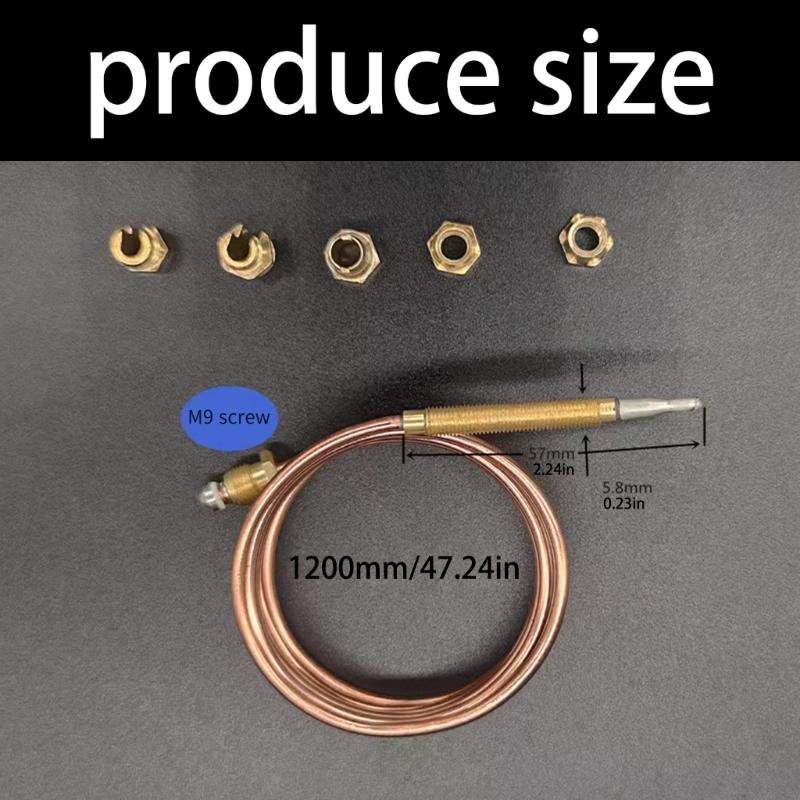 60/90/120/150Cm Fast Response M6 Thermocouple For Gas Stove Oven Heating Temperature Detection Accessories