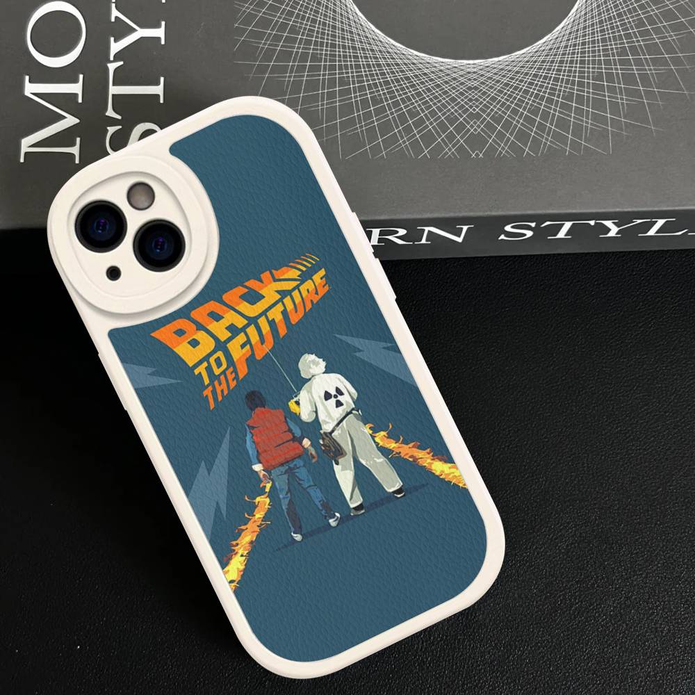 Back To The Future Phone Case For IPhone 16 15 14 13 12 11 Pro Max Plus Leather Cover